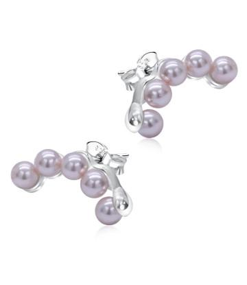 Beautiful Pearl Silver Stud Earring STS-5671
